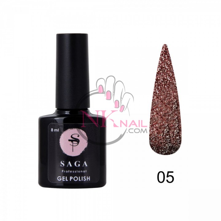 Гель-лак Saga Fiery gel №05, 10 мл TPO free